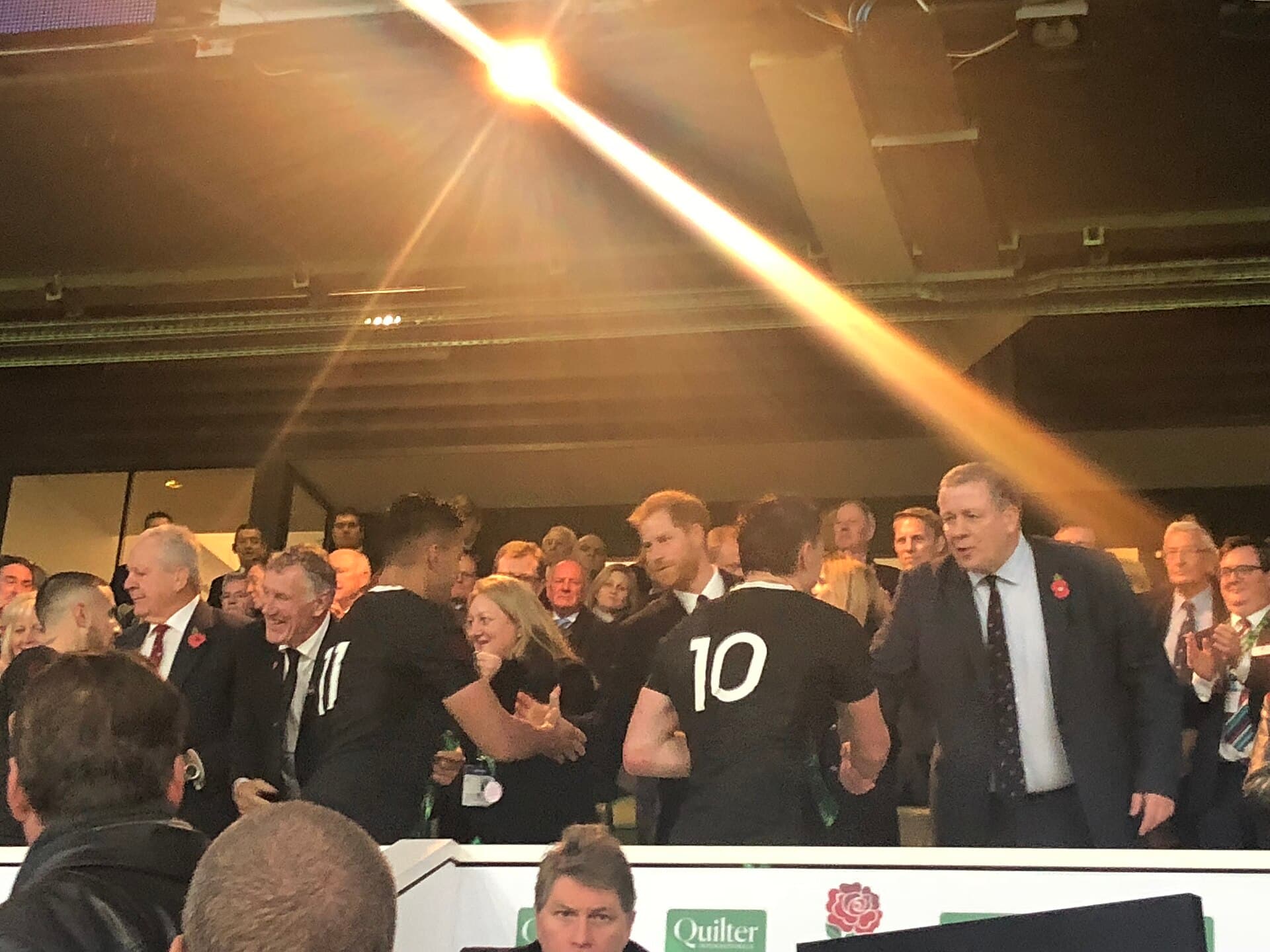Contextual image of The All Blacks being congratulated by Prince Harry 02